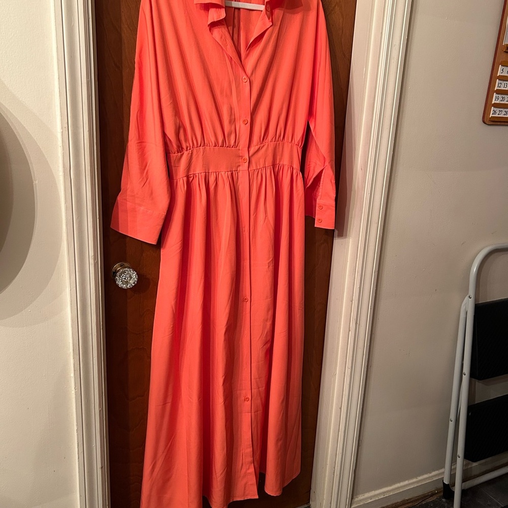 NO BRAND Maxi Shirt Dress